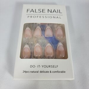 False Nail Professional - Natural Pink French 24 Piece